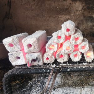Sawdust charcoal